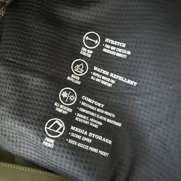 Orvis Tech Trek Pants 38x30 Olive Green Hiking Fishing Water Repellent Stretch - Picture 4 of 11